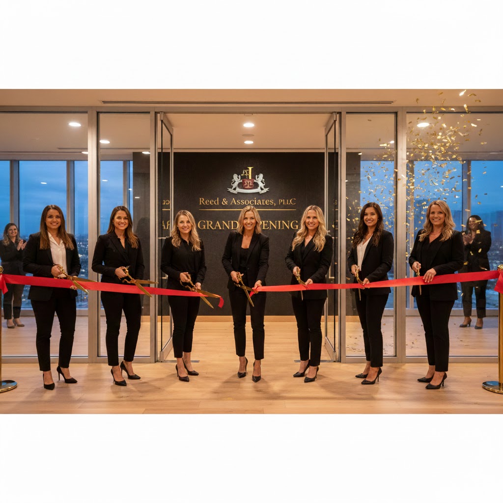 Reed & Associates PLLC consultants gathered at the office grand opening celebration